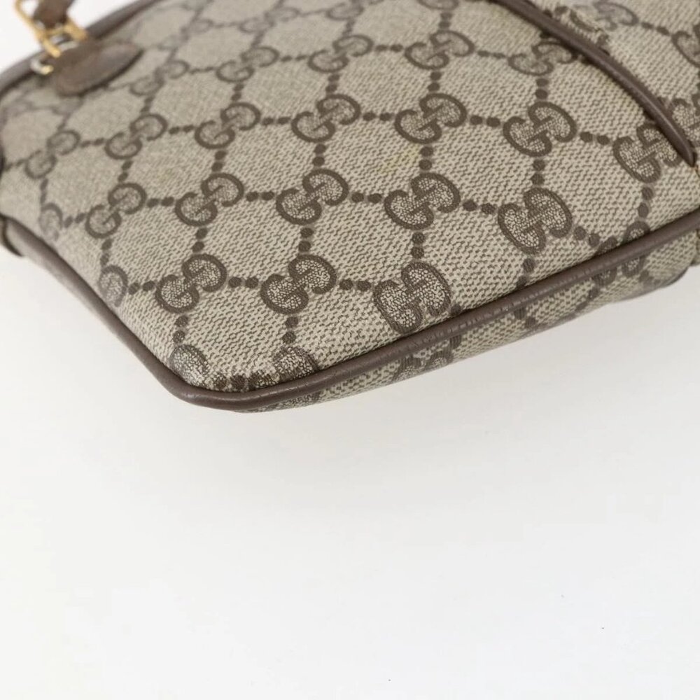 GUCCI GG Supreme Web Sherry Line Bag PVC Beige Gold 904 02 047 Auth 157639 - Picture 5 of 16